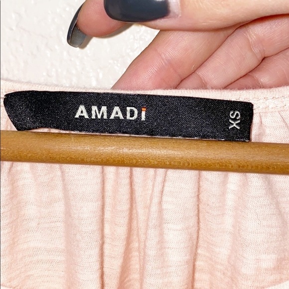 Amadi Light Pink Gathered Back Short Sleeve Shirt - Picture 4 of 9